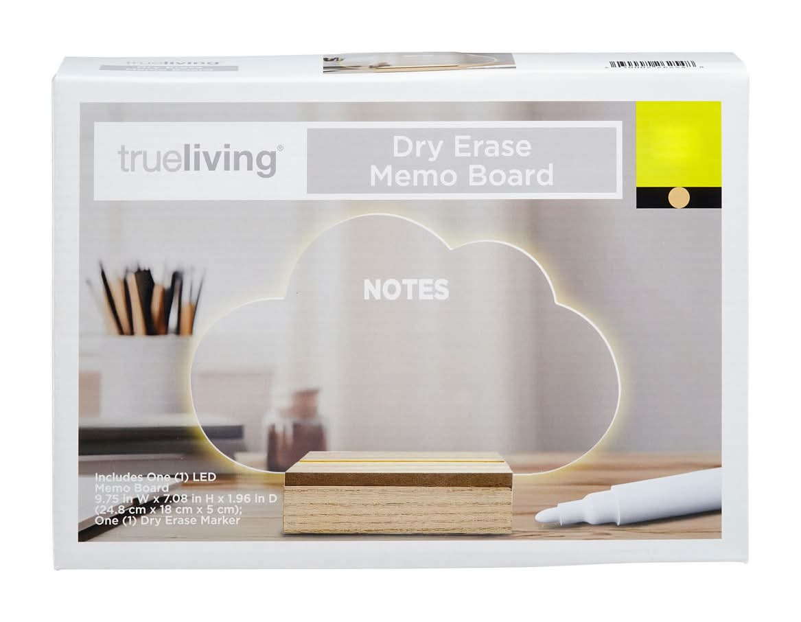 True Living Dry Erase Memo Board Assorted