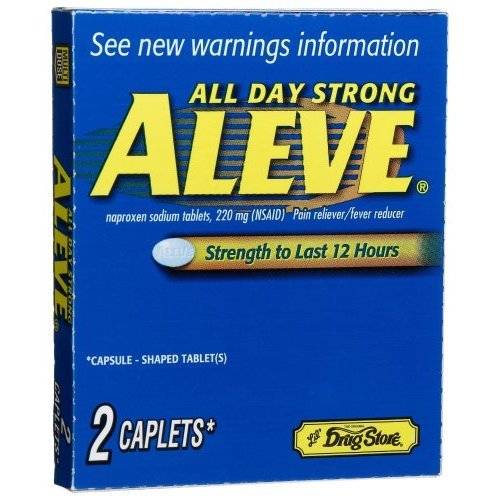 Aleve Tablets 220 Mg With Naproxen Sodium Pain Reliever Fever Reducer 2 Caplets