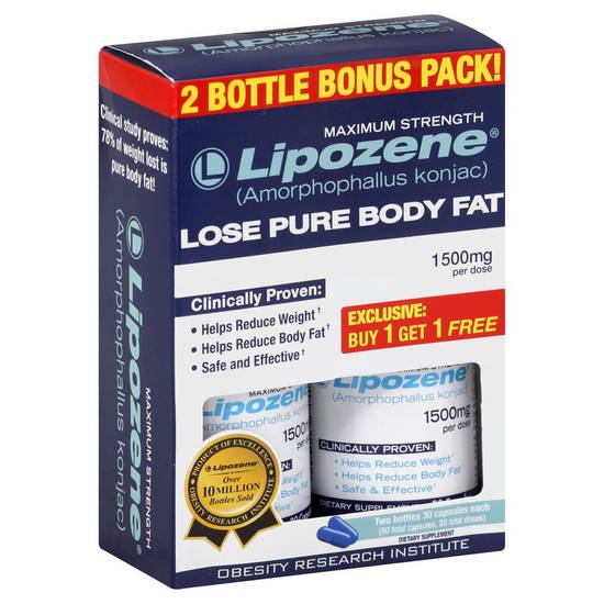 Lipozene Maximum Strength Weight Loss Supplement (60 capsules)