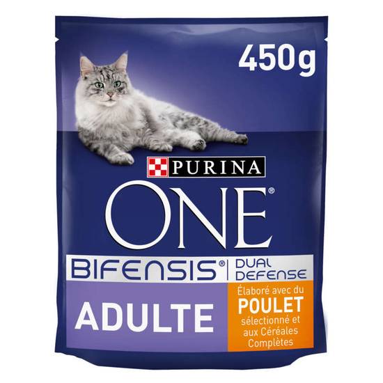 Purina One bifensis croquettes pour chat poulet et céréales complètes 450 g