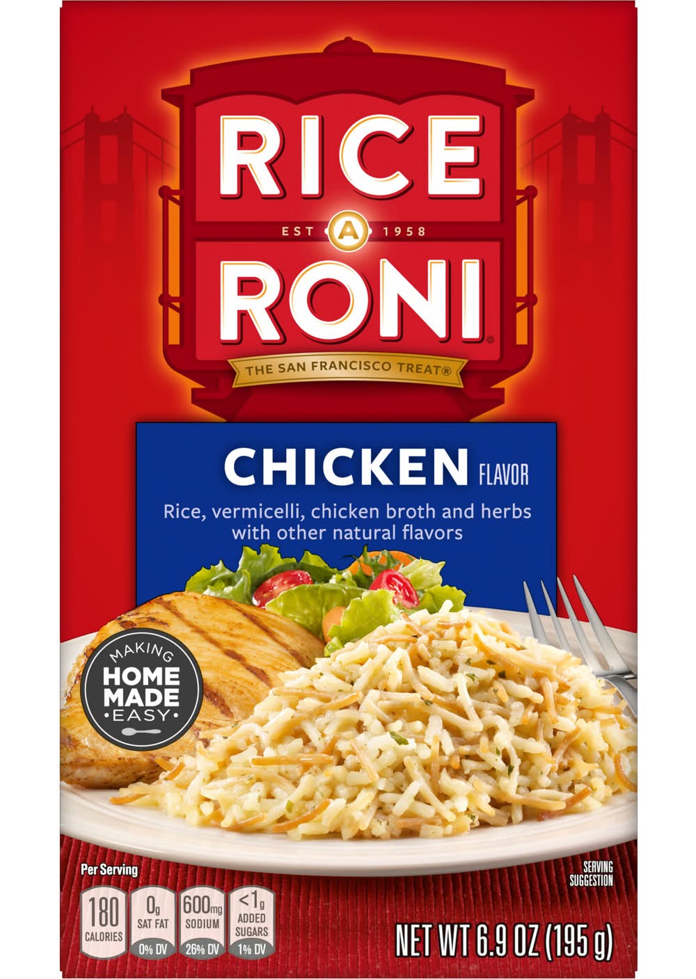 Rice-A-Roni Rice & Vermicelli Broth & Herbs, Chicken (6.9 oz)