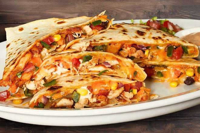 ROASTED CHILE SPICED CHICKEN QUESADILLA