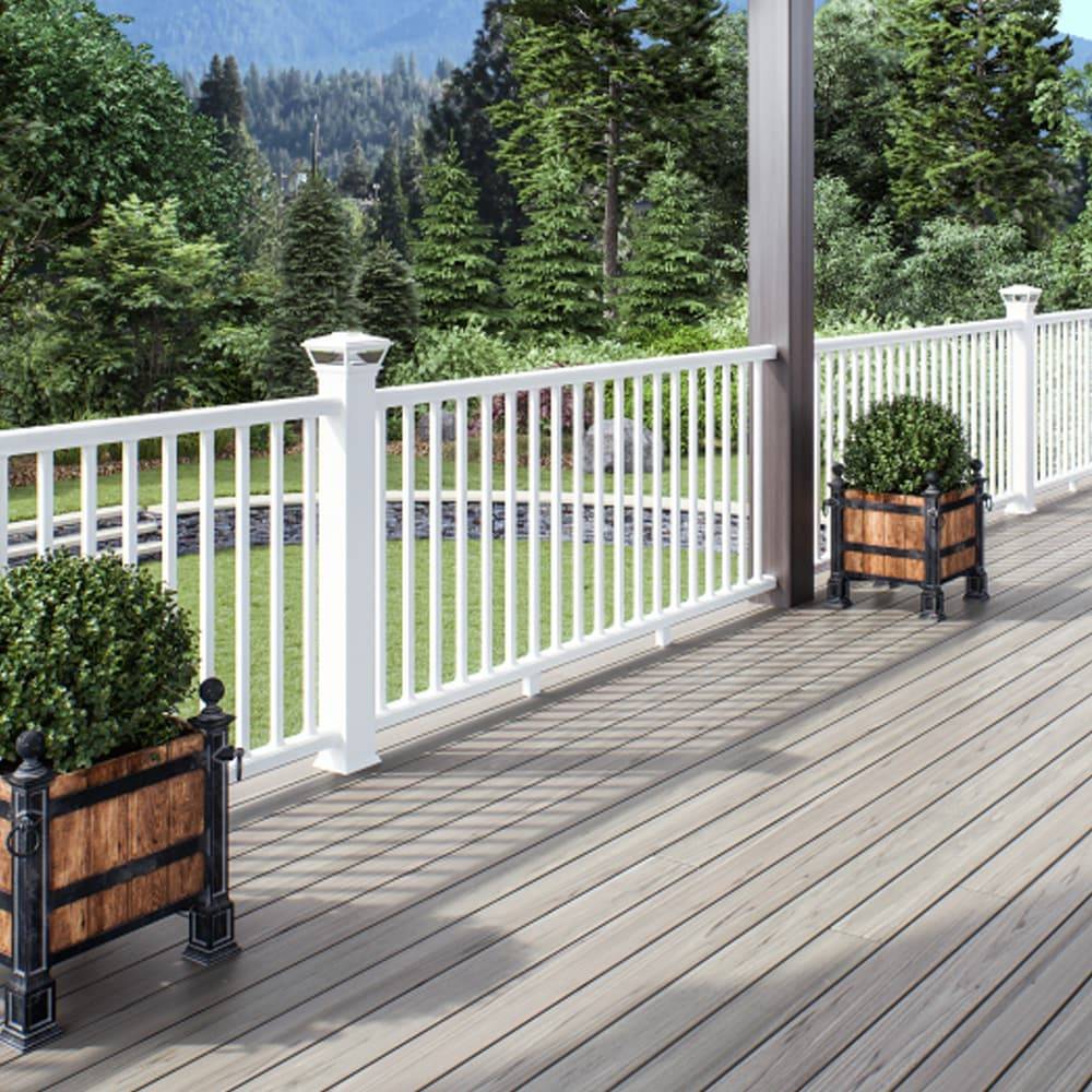 Deckorators 4-in x 4-in x 4-ft White Composite Deck Post Sleeve | 354352