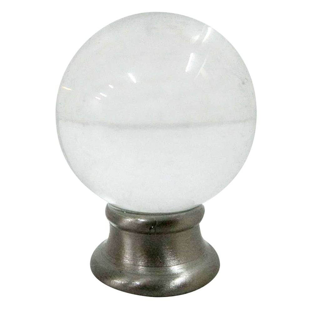 allen + roth 1.81-in L x 1.38-in Dia Transitional Steel Lamp Finial | LPF6BNK