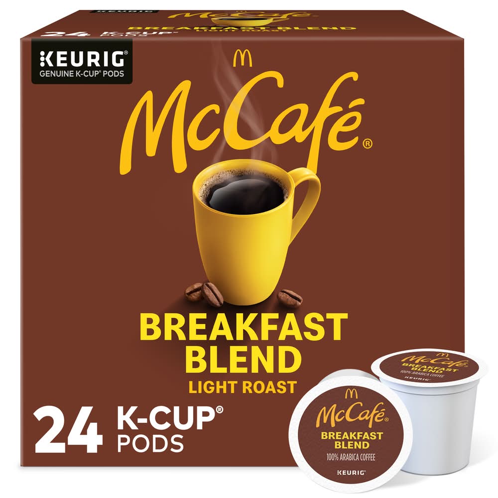 McCafé Breakfast Blend Coffee K-Cup Pods, Caffeinated