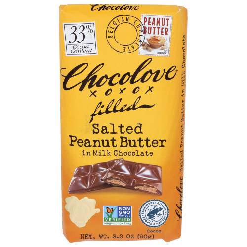 Chocolove Salted Peanut Butter Filled Milk Chocolate Bar