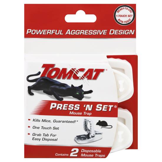 Tomcat Press 'N Set Mouse Traps (2 ct)