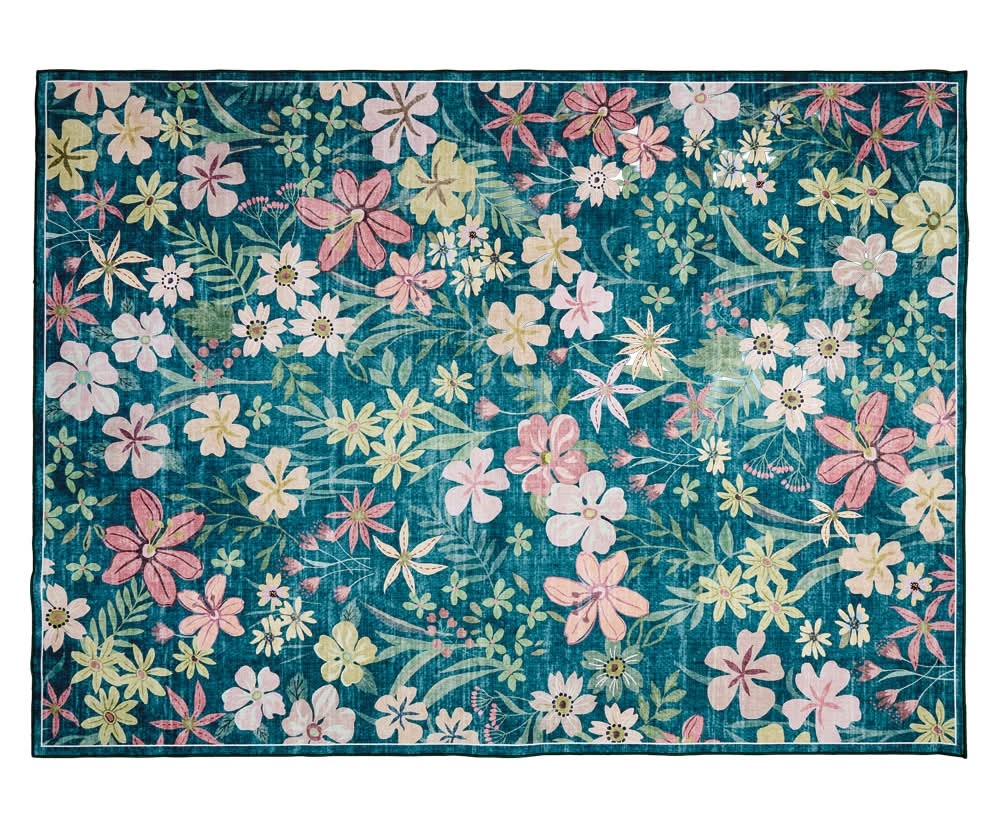 KIRKTON HOUSE 6' X 9' Crystal Print Area Rug, Bright Floral