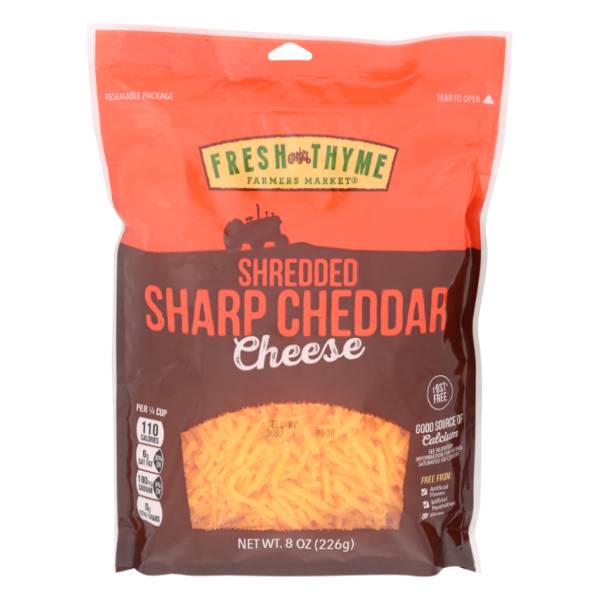 Fresh Thyme Shredded Sharp Cheddar Cheese