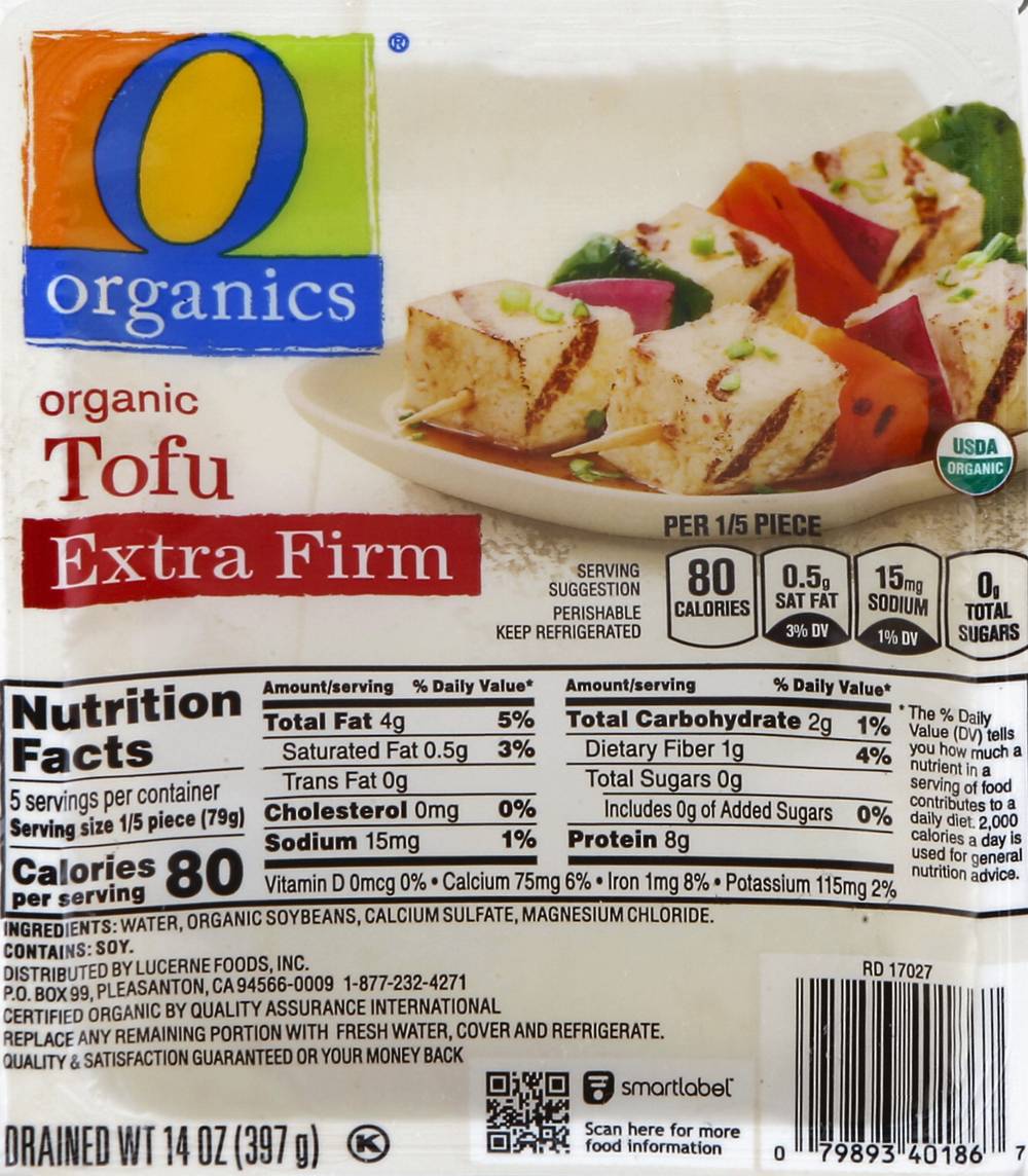 O Organics Organic Extra Firm Tofu (14 oz)