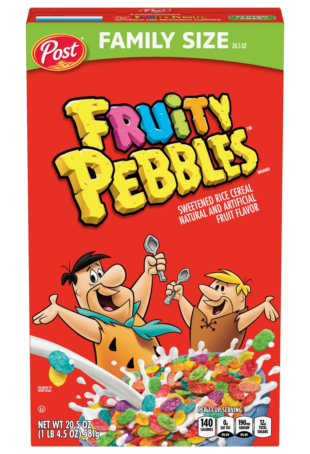 Fruity Pebbles Fruit Flavor Sweetened Rice Cereal (1.28 lbs)