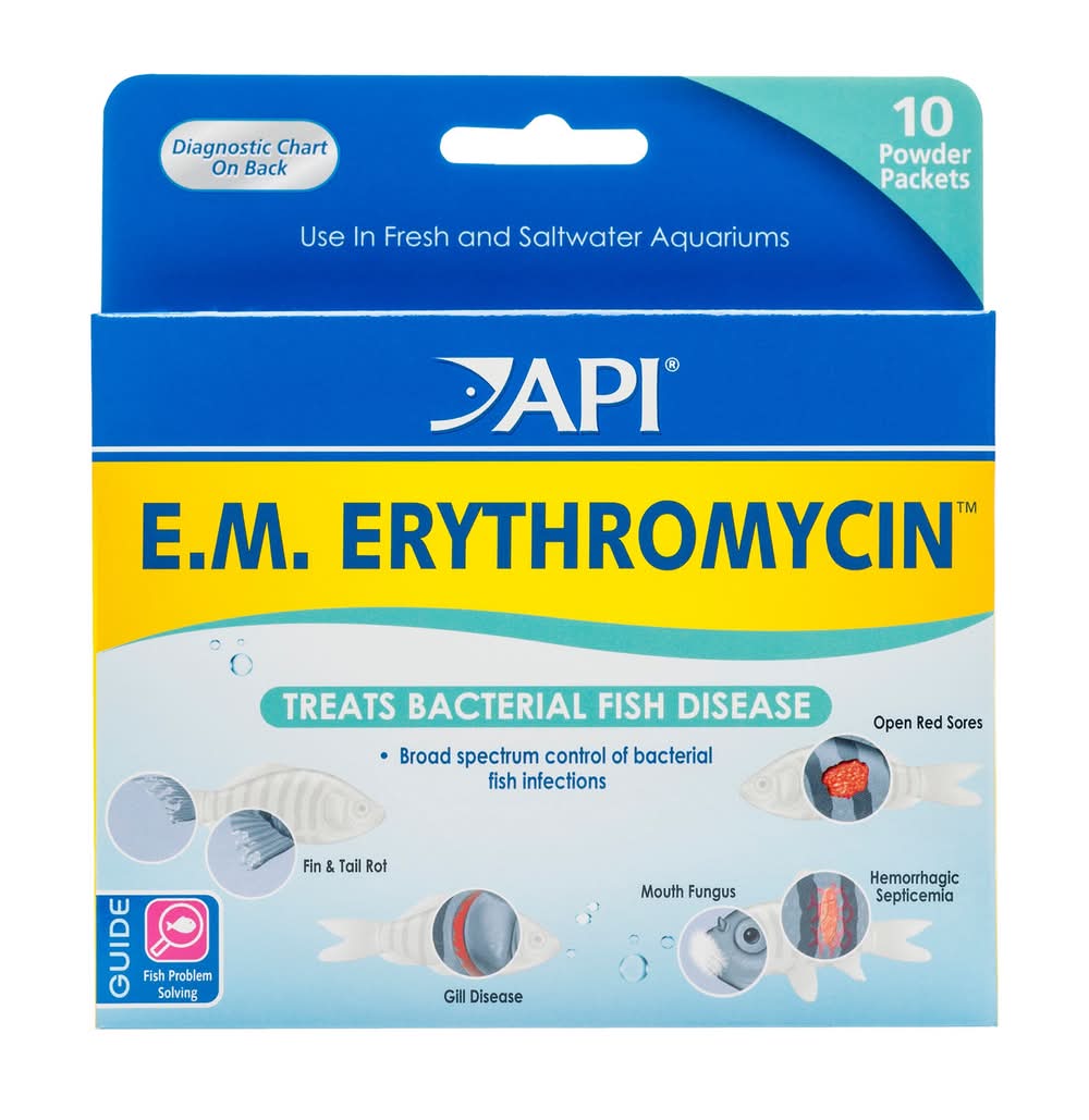 API® E.M. Erythromycin Fish Bacterial Infection Treatment for Bacterial Infections