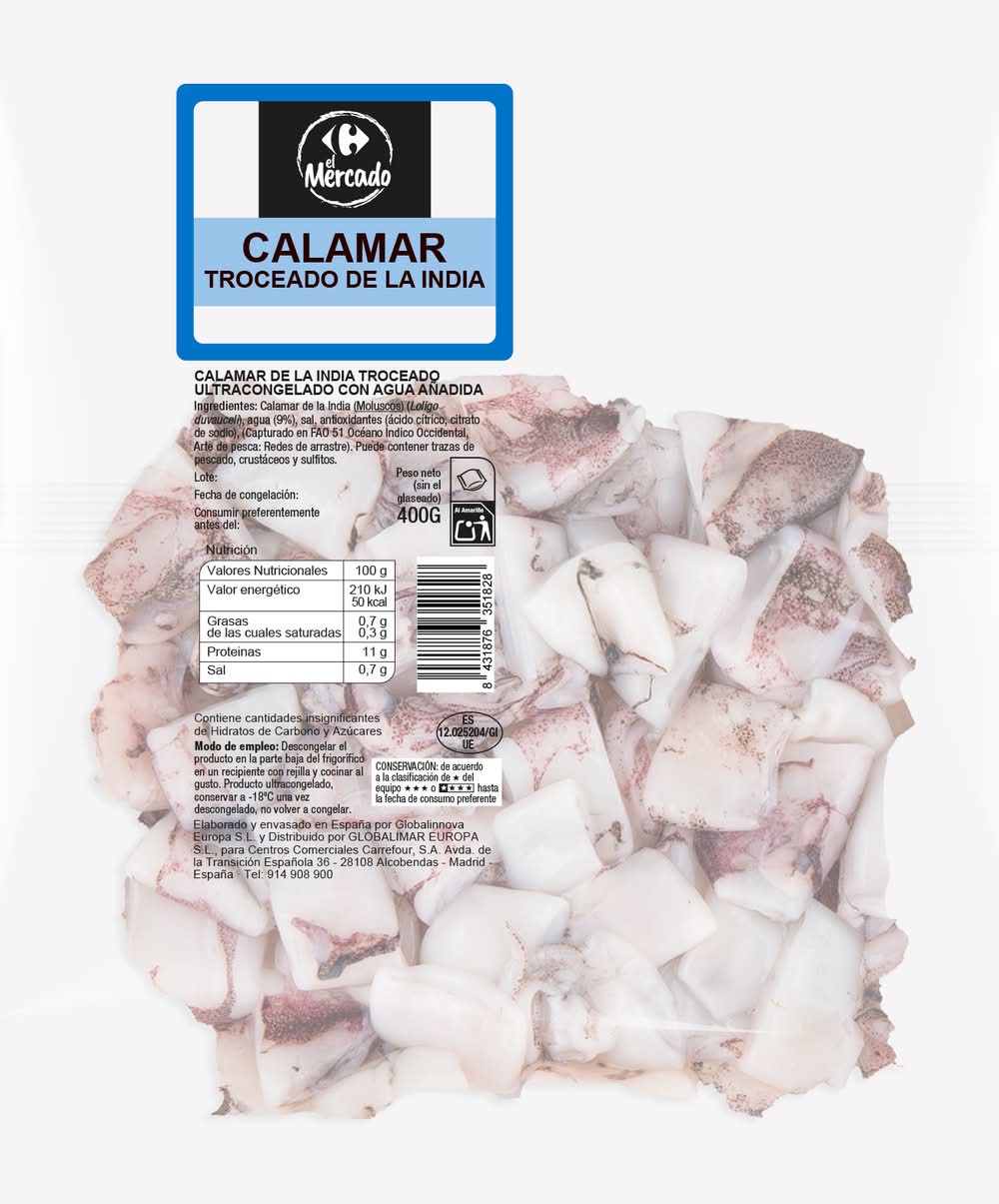 Calamar troceado · Carrefour (400 g)