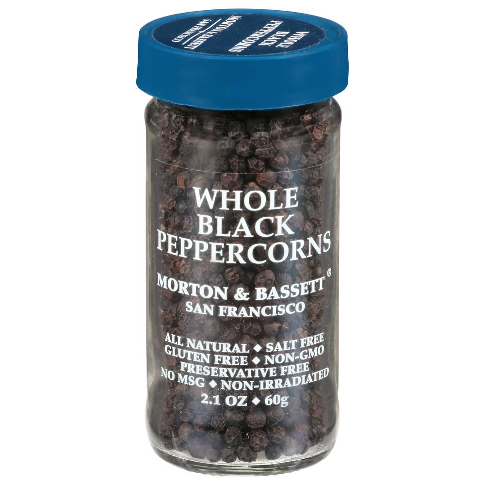 Morton & Bassett All Natural Whole Black Peppercorns Salt Free (2.1 oz)