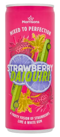 Morrisons Strawberry-Lime, Daiquiri Drink With White Rum (250ml)