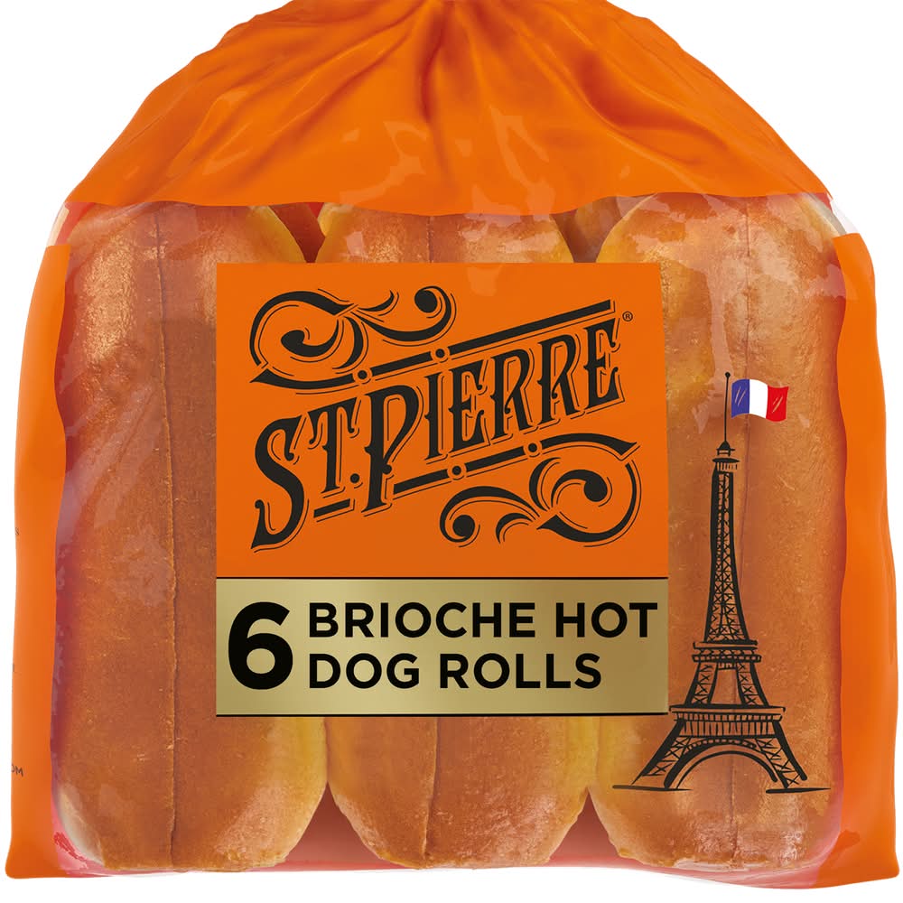 St. Pierre Brioche Hot Dog Rolls (9.5 oz, 6 ct)
