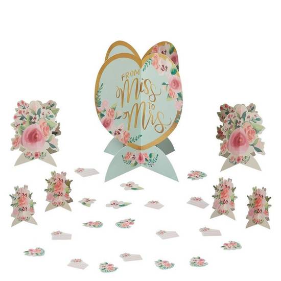 Mint to Be Floral Table Decorating Kit 25pc