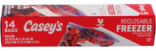 Casey's Reclosable Gallon Freezer Bags 1gal 14ct