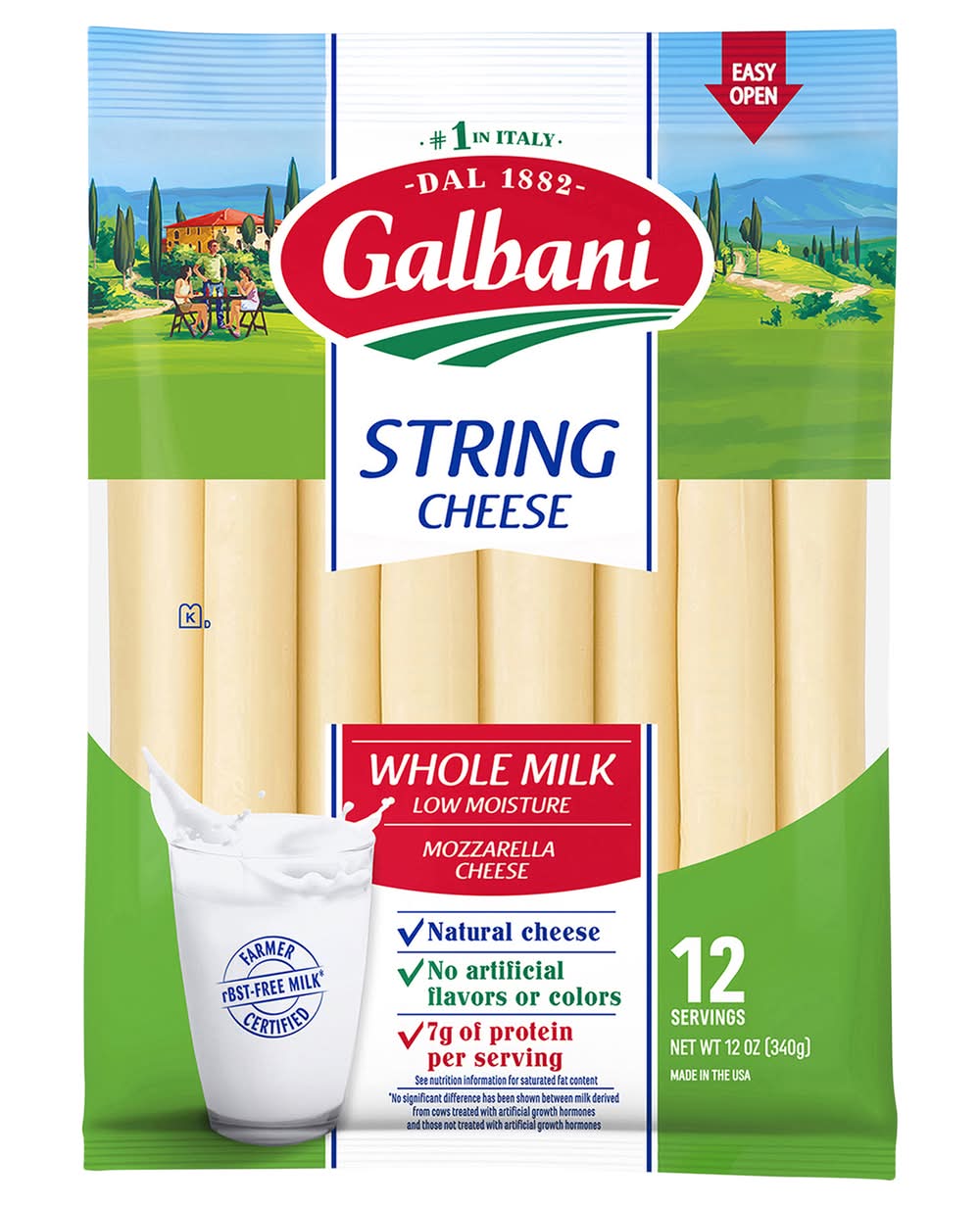 Galbani Whole Milk Mozzarella String Cheese (12 oz, 12 ct)