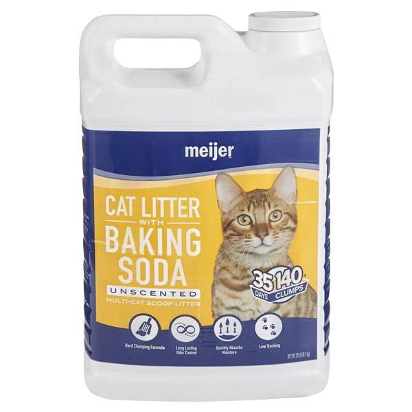 Meijer Scoopable Unscented Cat Litter With Baking Soda (20 lbs)