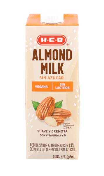 Heb leche de almendras original sin azúcar (cartón 946 ml)