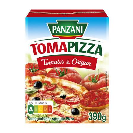Sauce tomates cuisinées pour pizza Tomapizza PANZANI - la brique de 390g