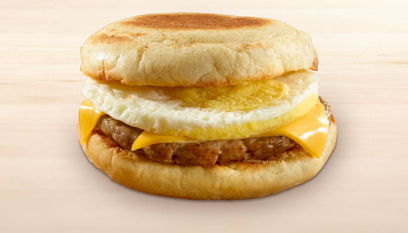 Bacon, Egg & Cheese on an English Muffin