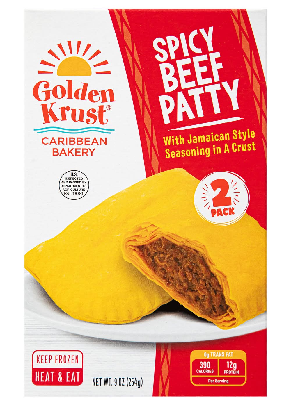 Golden Krust Jamaican Style Spicy Beef Patties (9 oz, 2 ct)