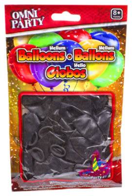 Omni Balloons Black 9 Inches - 18 Count