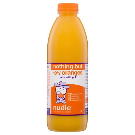 Nudie Nothing But 100% Fresh Orange Juice 1L