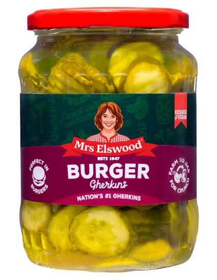 Mrs Elswood Burger Gherkins (670g)