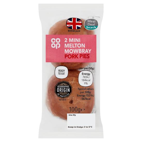 Co-op Mini Melton Mowbray Pork Pies (100g)