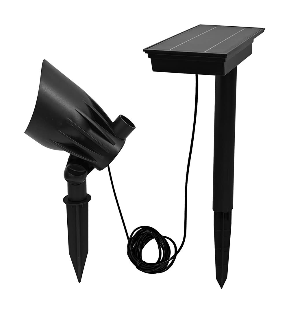 Harbor Breeze Remote Solar Panel 100 -Lumens Black Warm White Solar LED Flood light