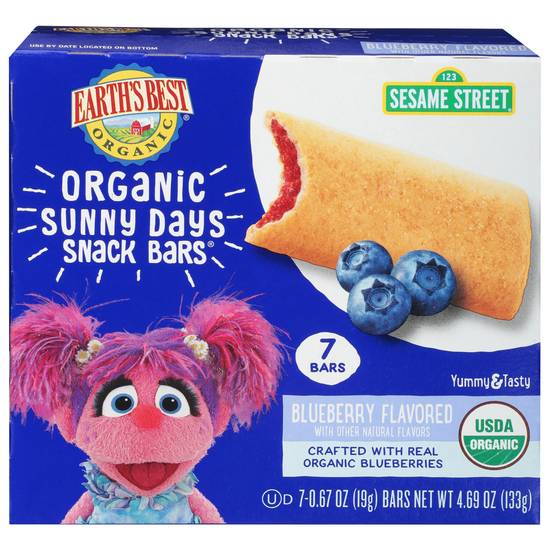 Earth's Best Organic Sesame Street Flavored Snack Bars (blueberry)