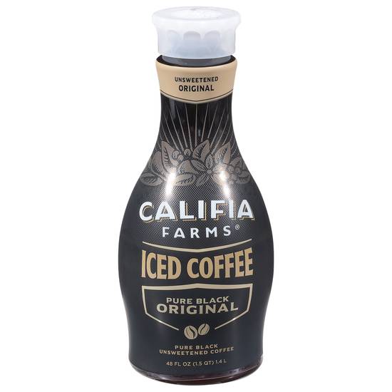 Califia Farms Unsweetened Pure Black Original Iced Coffee (48 fl oz)