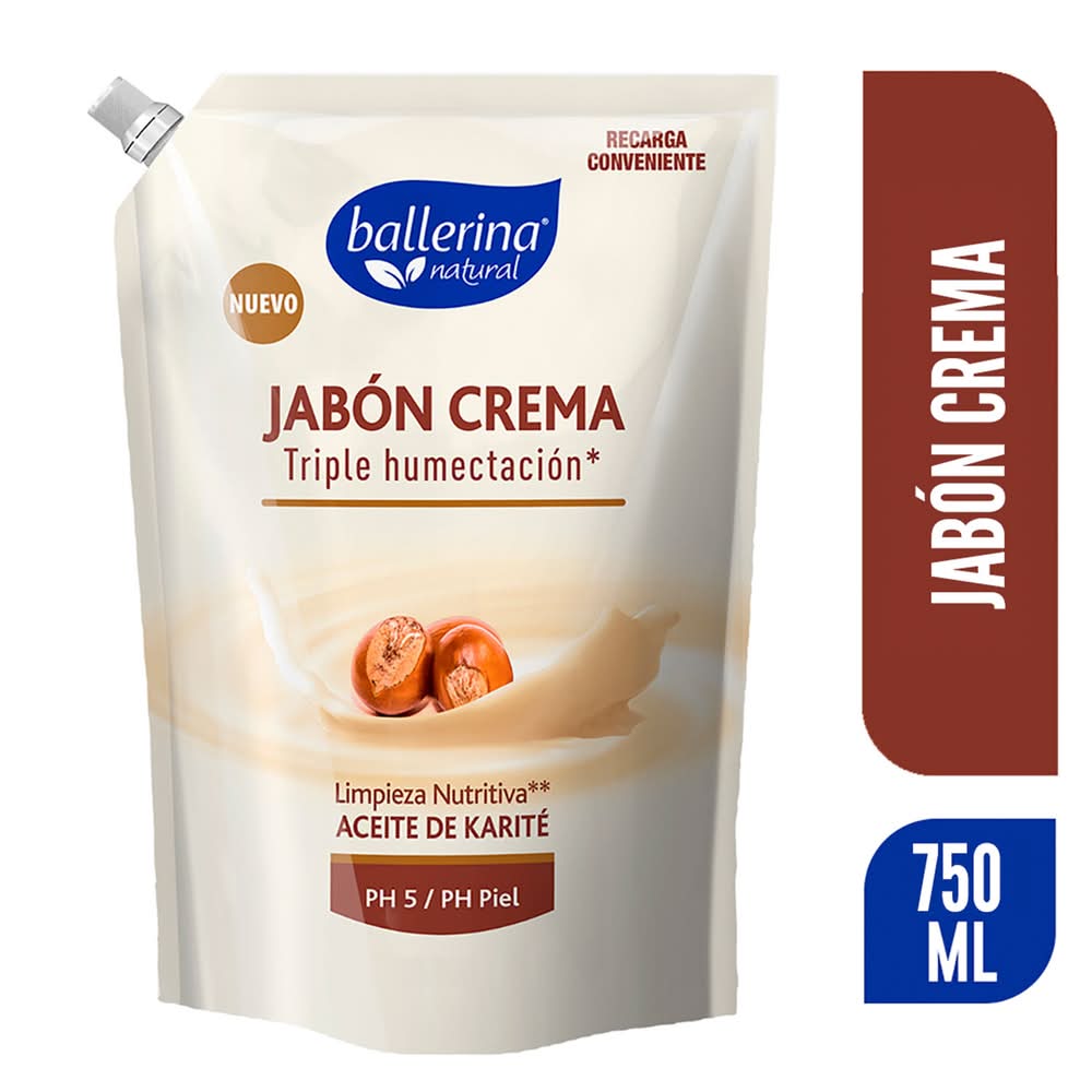 Ballerina · Jabón crema líquido aceite de karité (750 ml)