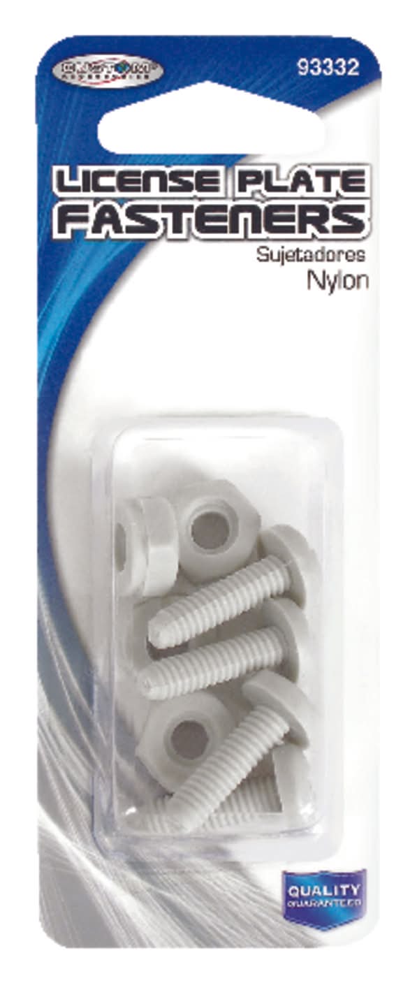 Custom Accessories White Nylon License Plate Fasteners