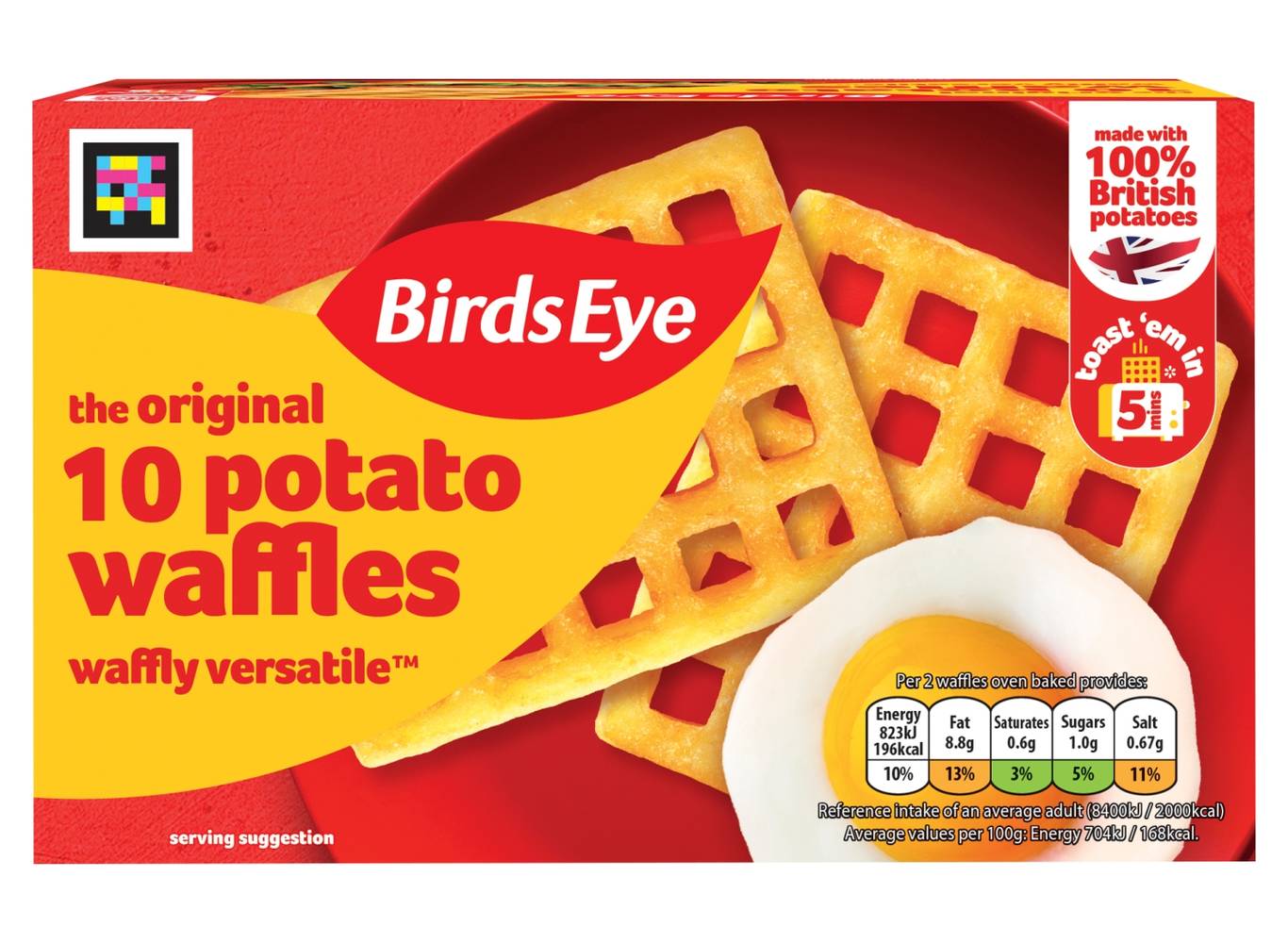 Birds Eye 10 Potato Waffles 567G (Frozen)
