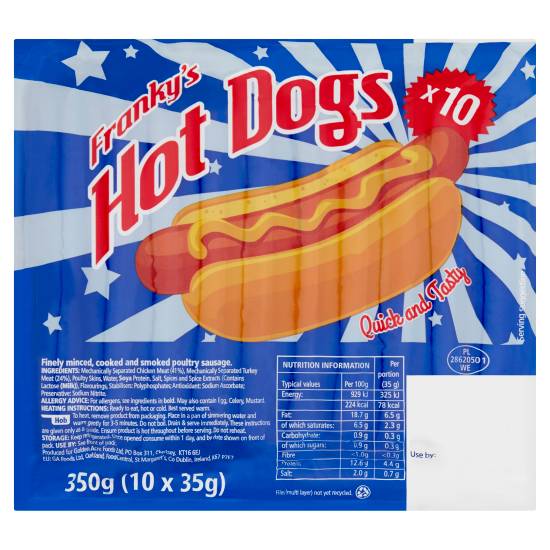 Frankys Hot Dogs 350g
