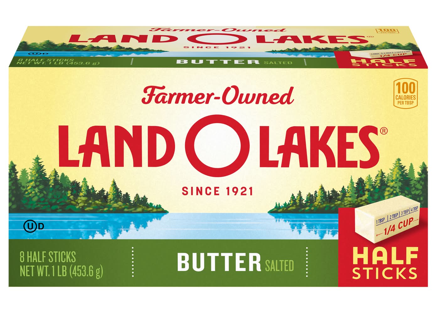 Land O'Lakes Butter Half Sticks, Salted (1 lbs, 8 ct)