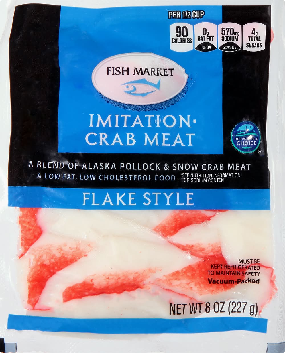 Fish Market Flake Style Imitation Crab Meat (8 oz)