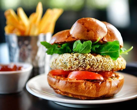 Crispy Chickpea & Eggplant Sandwich