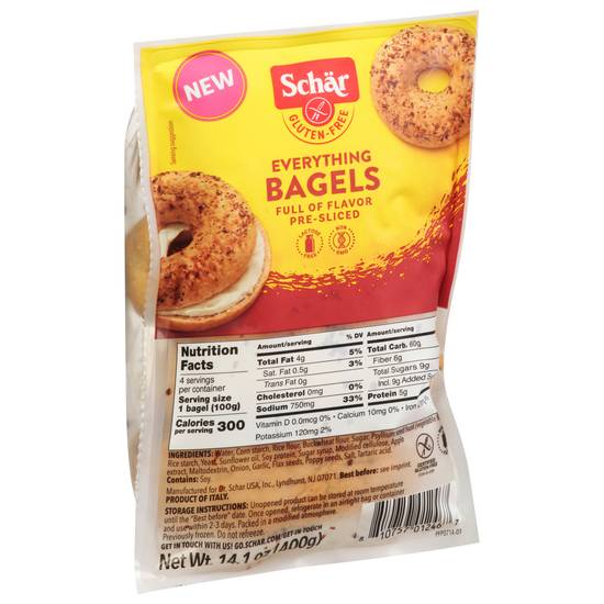 Schar Gluten-Free Everything Bagels (4 ct)