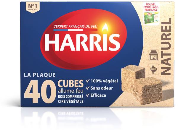 Harris - Allume feu cubes naturel (40 pièces)