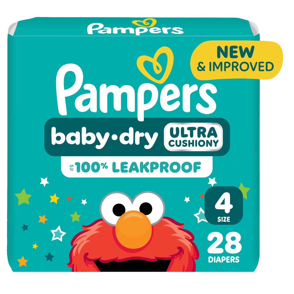 Pampers Baby-Dry Diapers, 4 (1.7 lbs, 28 ct)