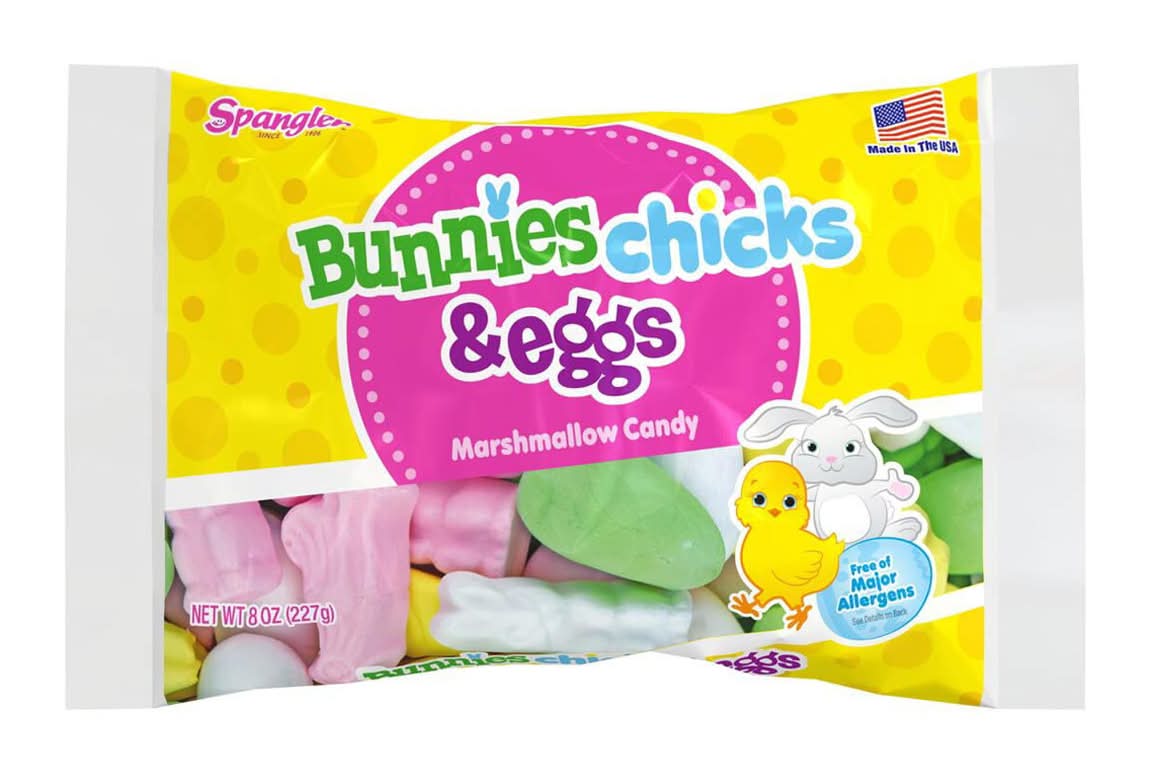 Spangler Bunnies Chicks & Eggs Marshmallow Easter Candy 8 Oz