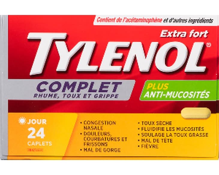Tylenol Extra Strength Complete Plus Mucus Relief Caplets (25 g)