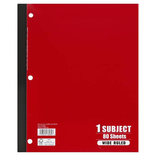 Norcom 80 Sheets Wide Ruled 1 Subject Notebook (1 ct)