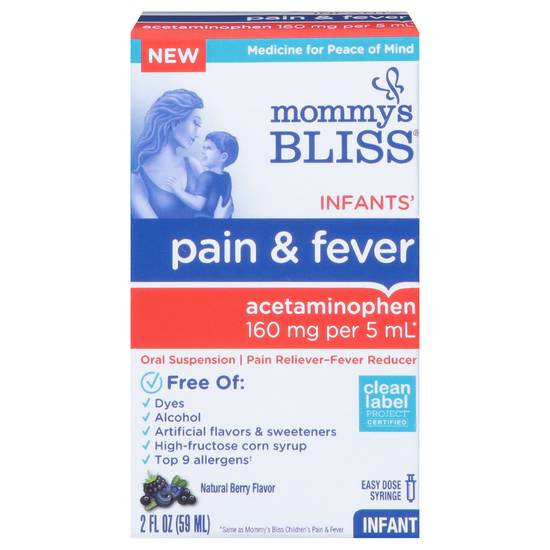 Mommy's Bliss Infants Pain & Fever Acetaminophen 160 mg Per 5 ml