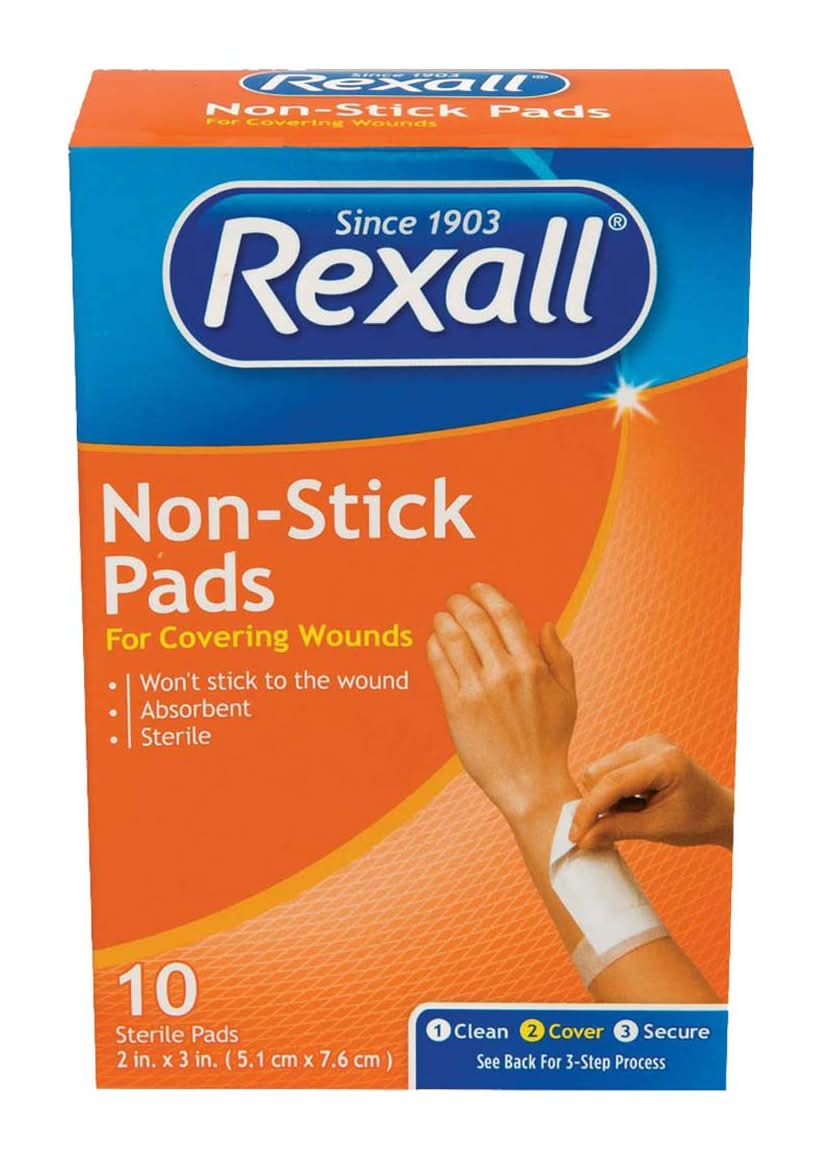 Rexall Non-Stick Sterile Pads For Covering Wounds 2 In X 3 In 10 Ct